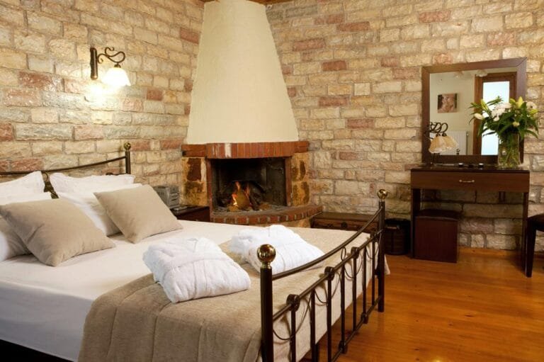 hotel rodavgi interior fireplace